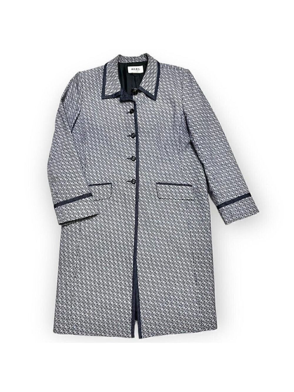 Ailes Vintage Designer Long Trench Jacket - Womens Large